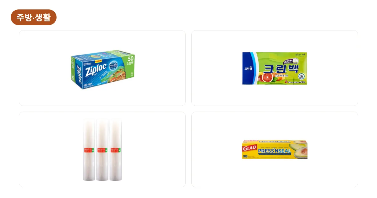 주방 소모품 뭐 살까? 지퍼백·랩·호일·위생장갑 9가지, 장당 가격까지 (2026)